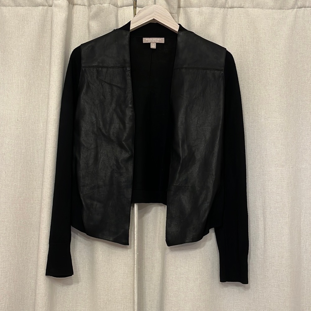 Banana Republic Faux Leather Sweater